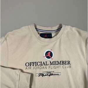 Jordan Official Flight MVP Lightweight Fleece Crew-Neck Sweatshirt Men's Small‎